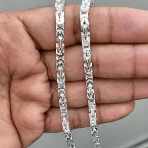 925 Sterling Silver Byzantine Style Chain